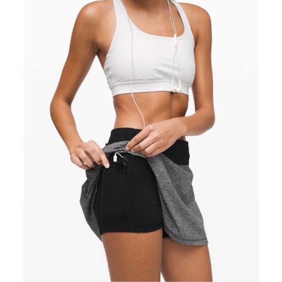 Lululemon Athletica Black and Gray Athletic Shorts - Picture 4 of 8